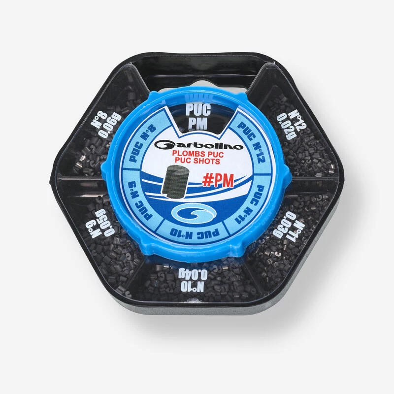 BOITE DE 5 CASES DE PLOMBS CYLINDRIQUES PUC N°8 à N°12 3 BOITE DE 5 CASES DE PLOMBS CYLINDRIQUES PUC N°8 à N°12