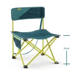 Quechua CHAISE BASSE PLIANTE DE CAMPING MH100 Jaune -Équipement De Plein Air chaise basse pliante de camping mh100 jaune 3