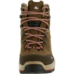 CHAUSSURES TREKKING CUIR IMPERMÉABLES - MT100 - BEIGE - FEMME HAUTE -Équipement De Plein Air chaussures trekking cuir impermeables mt100 beige femme haute 2