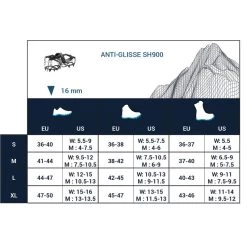 Quechua CRAMPONS A NEIGE - SH900 MOUNTAIN - ADULTE - S A XL -Équipement De Plein Air crampons a neige sh900 mountain adulte s a xl 9