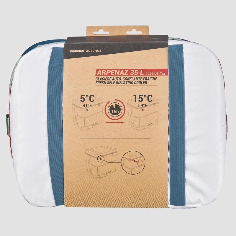 Quechua GLACIERE SOUPLE DE CAMPING - 35 LITRES - CONSERVATION AU FRAIS 17 HEURES 6 Quechua GLACIERE SOUPLE DE CAMPING - 35 LITRES - CONSERVATION AU FRAIS 17 HEURES – Image 4