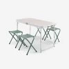 Quechua TABLE DE CAMPING PLIANTE - 4 TABOURETS - 4 À 6 PERSONNES -Équipement De Plein Air table de camping pliante 4 tabourets 4 a 6 personnes