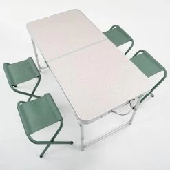 Quechua TABLE DE CAMPING PLIANTE - 4 TABOURETS - 4 À 6 PERSONNES -Équipement De Plein Air table de camping pliante 4 tabourets 4 a 6 personnes 4