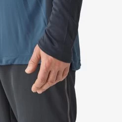 Tee-shirt De Pêche Anti-UV 500 Capuche Bleu -Équipement De Plein Air tee shirt de peche anti uv 500 capuche bleu 3