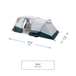 Quechua Tente à Arceaux De Camping - Arpenaz 6.3 F&B - 6 Personnes - 3 Chambres -Équipement De Plein Air tente a arceaux de camping arpenaz 63 f and b 6 personnes 3 chambres 2