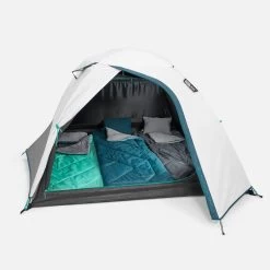 Quechua Tente De Camping - MH100 - 3 Places - Fresh & Black -Équipement De Plein Air tente de camping mh100 3 places fresh and black 4