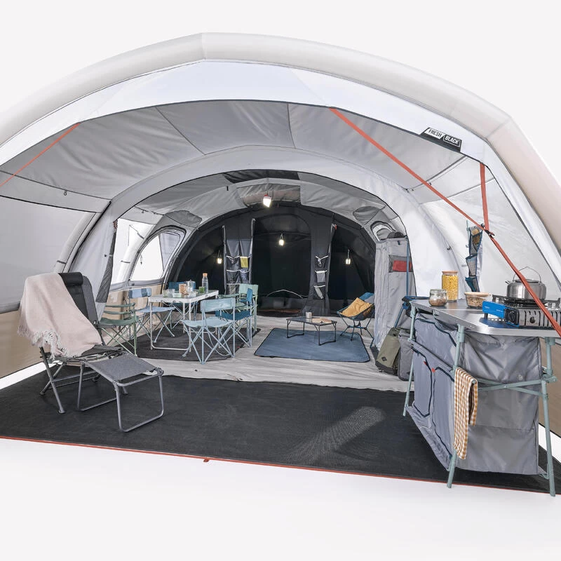 Quechua Tente Gonflable De Camping - Air Seconds 6.3 XXL F&B - 6 Personnes - 3 Chambres 6 Quechua Tente Gonflable De Camping - Air Seconds 6.3 XXL F&B - 6 Personnes - 3 Chambres – Image 4